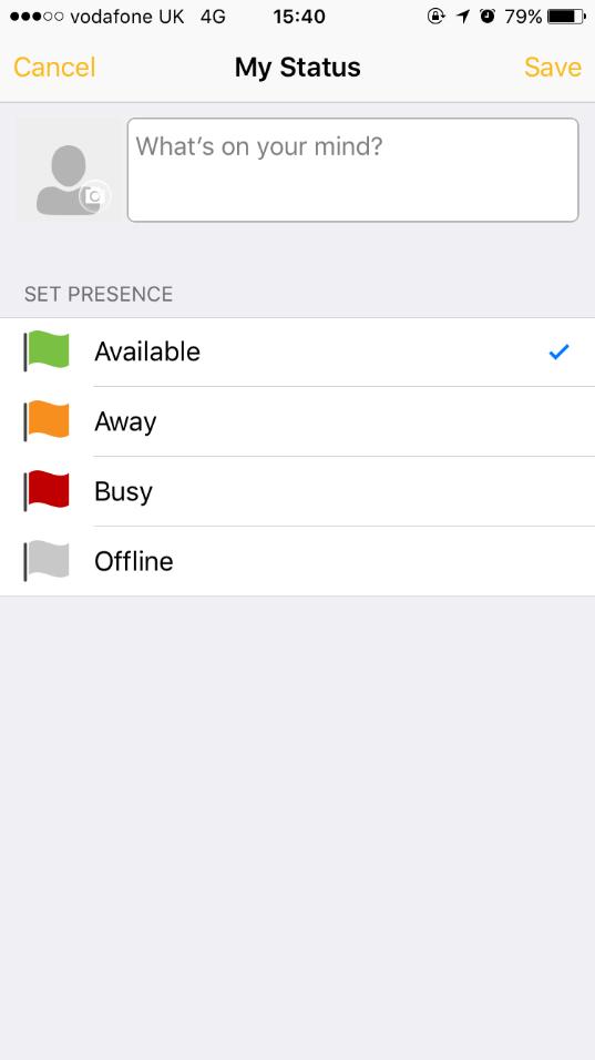 History - Settings Presence You can set your