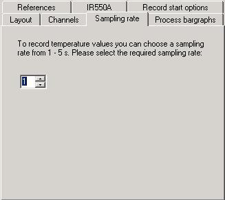 4.4.2.3. Setting the sampling rate On this index page the sampling rate for the temperature recording can be set.