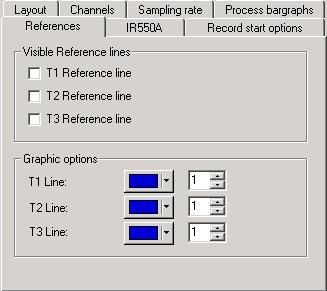 4.4.2.5. Reference lines settings On the last index page three reference lines can be selected.