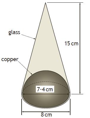 VOLUME PAST PAPER QUESTIONS 1. A cylindrical soft drinks can is 15cm in height and 6 5cm in diameter. A new cylindrical can holds the same volume but has a reduced height of 12cm.
