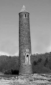 The Battle of Largs in 1263 is commemorated by a monument known as The Pencil. This monument is in the shape of a cylinder with a cone on top.