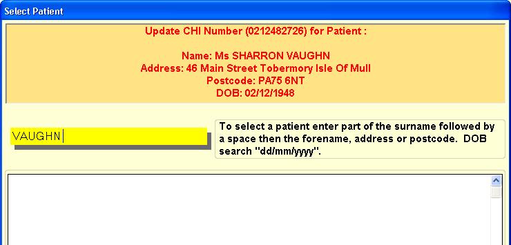 Note 2: If you attempt to process a prescription for a patient and is unable to match the downloaded patient s details with a registered patient currently on your system,