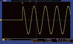 of waveform and easily browse the readings of RMS voltage, output frequency, RMS current, peak current, apparent power (VA), active