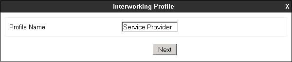 A second interworking profile named Service Provider in the direction of the SIP trunk to XO Communications was similarly