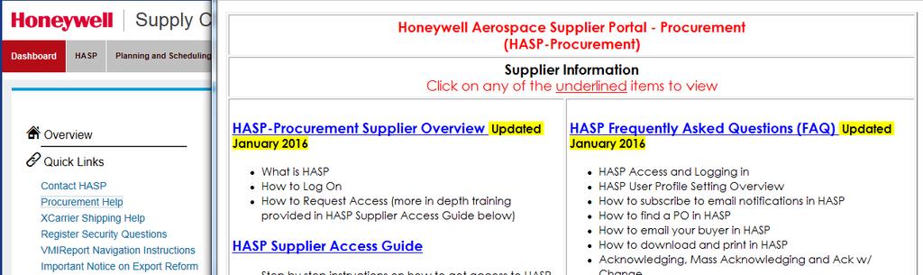 Procurement Help From the HASP