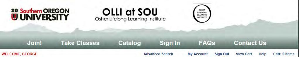 Step 2: Browse for Courses Go to the Catalog page.