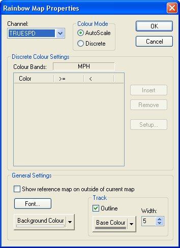 The Discrete mode allows you to create color bands for fixed data value ranges. Zooming on a Rainbow Map Left-click and drag on a Map or a Strip Chart to select an area of data to zoom.