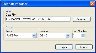 Double-click the DataPro Name cell to get a list of standard channel names or type a new name in the cell.