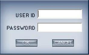 Default User ID is admin, no password.