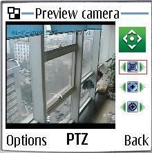 Orientation control : Select the button and press OK,it will change into. After that, by pressing and holding the up, down, right and left buttons, the PTZ camera will move up, down, right and left.