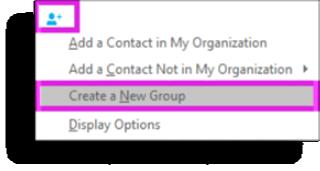 Creating a Contact Group Organize your contacts From the main client window, click the Add a Contact button. Choose Create a New Group.