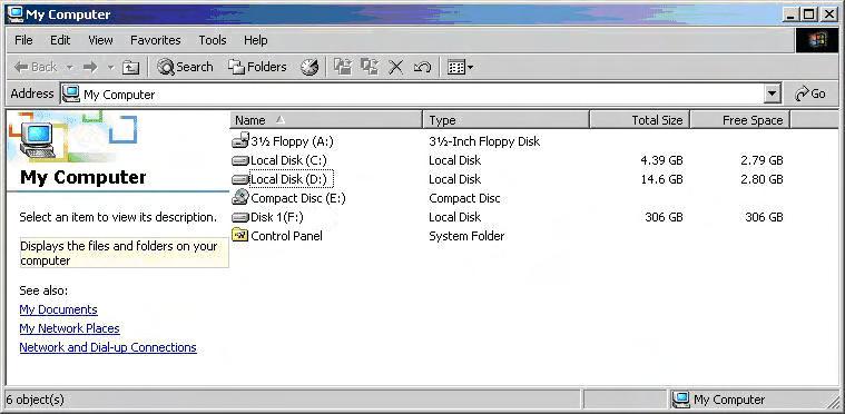 The new drives will be display and properly named. The new disks are now available for use. 4.