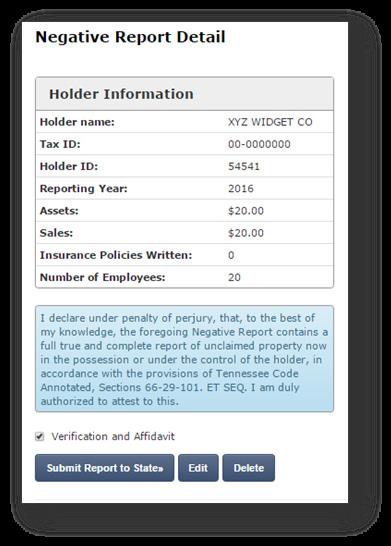 4. After selecting your Holder by the Tax ID,