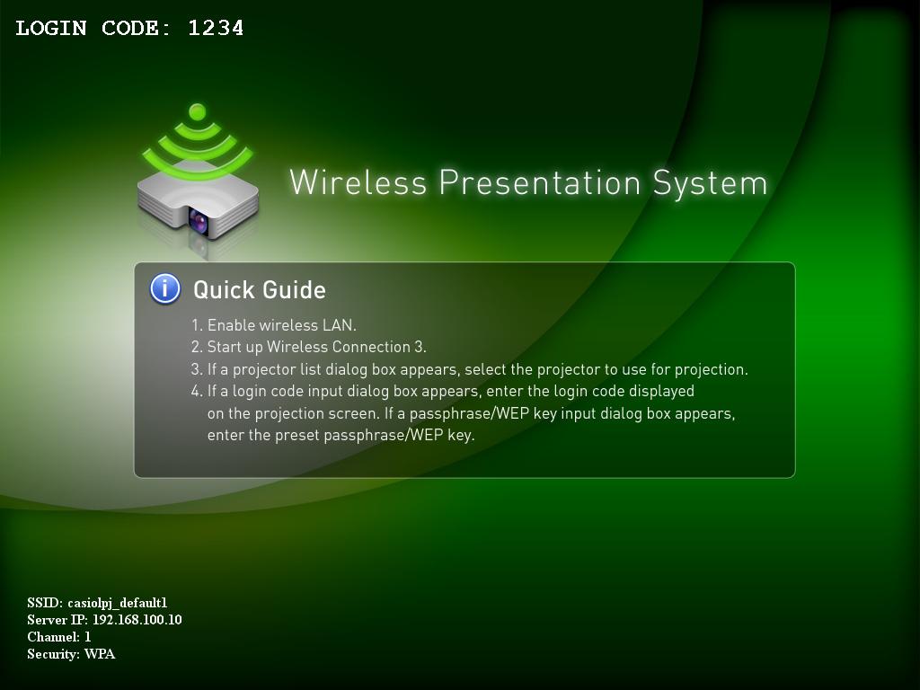 About the Projector s Wireless Application Wireless is one of the projector s built-in applications.