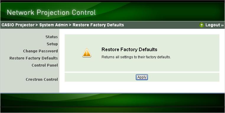Initializing All System Admin Page Settings This operation returns all of the settings on the System Admin page to their initial factory defaults.