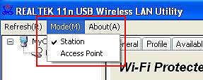 CHAPTER 4 Soft-AP Function Excepting become a wireless client of other wireless access points, this wireless adapter can act as a wireless service provider also!