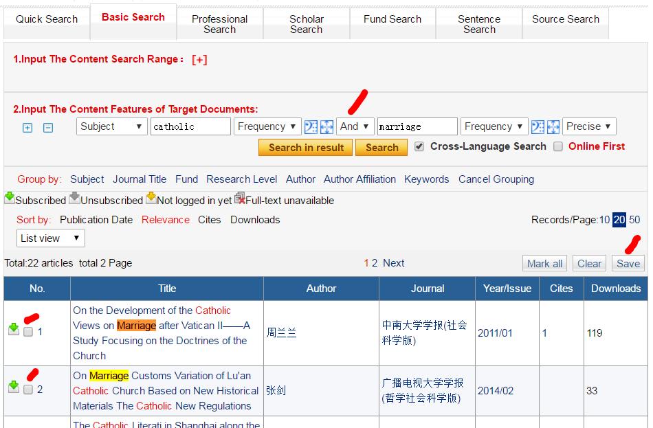 Basic Search Tab Figure 2: Basic Search Tab In the Basic Search tab you can select the logical operators (AND, OR, NOT) to combine search terms.