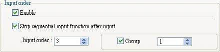 sequential input function after input) check box.
