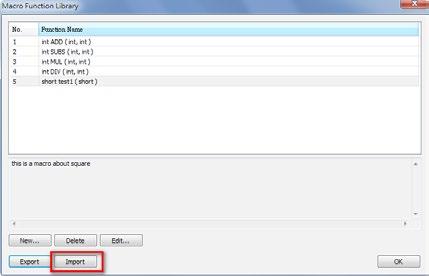 Functions can be imported using an external mlb file. 2.