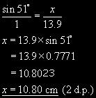 put a '1' under the sine/cos/tan cross multiply(top left by bottom