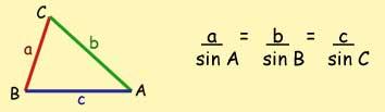 24 The Sine Rule Use either the right, or left hand equation.