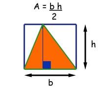 49 Triangles When a triangle is incribed in a rectangle