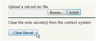 3. Click the Clear Secret button to delete the node secret on the vault cluster. 4.