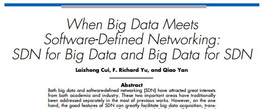 SDN and Big Data http://ieeex