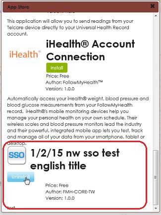 account and third-party applications. SSO enables you to sign in to a third-party application from FollowMyHealth.