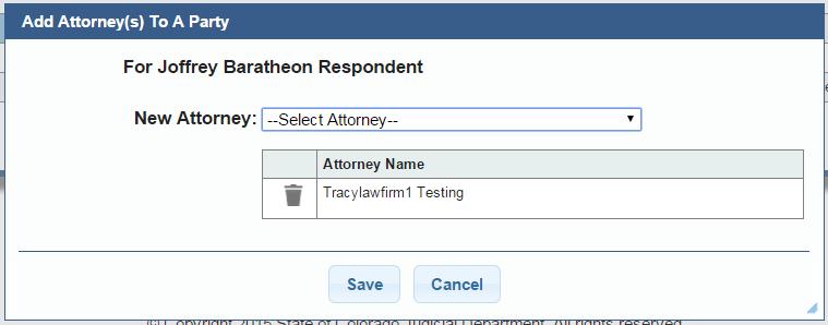 FILE INTO EXISTING TRIAL COURT CASE - REVIEW FILING PARTIES 2. The party that the user is associated with will auto select.