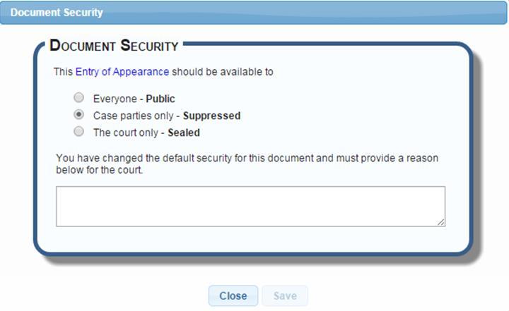 (Certain documents have a default level of security higher than Public and will prevent you from lowering that status) a.