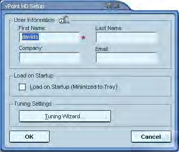 3 Starting vpoint HD 3 Click OK to implement the settings and to open