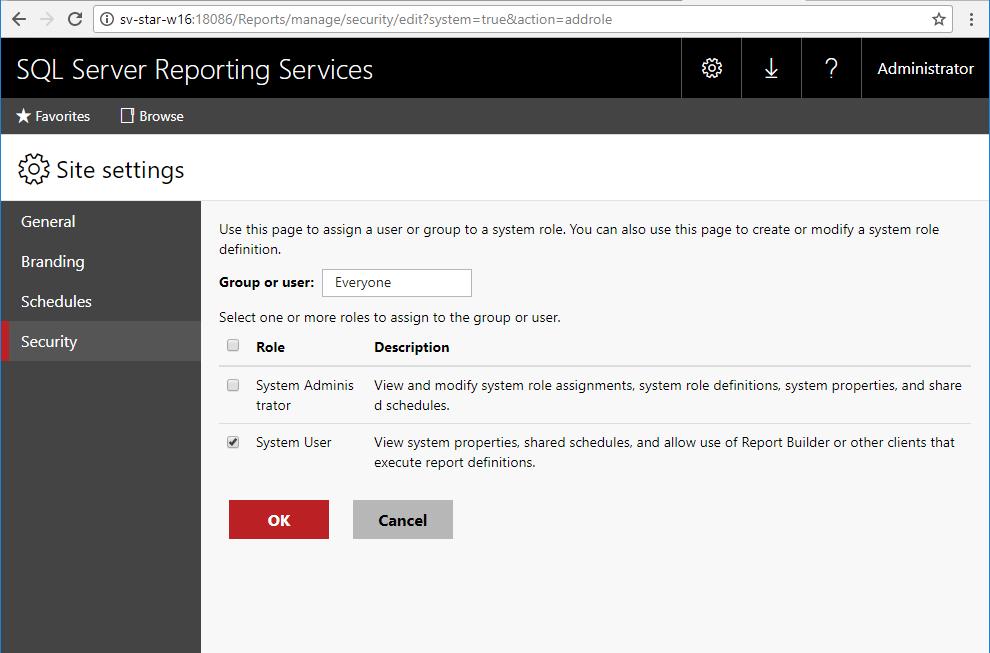 Configuring SQL Server Reporting Services 10.