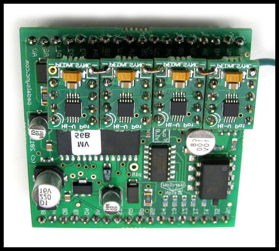 Datasheet - p.4 DigiPots for MV-56B MV-56B sends real-time or programmed resistance data to PedalSync Hi-V Digipot Modules. Each Hi-V digipot lug can handle up to 5mA and up to 18VDC.
