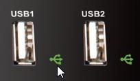 0 ports are provided for connecting USB flash drives, hard drives, computers, and printers. Each port has an LED. Table 2-2.
