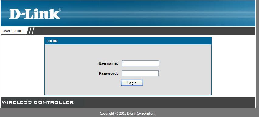 Basic Configuration 3. If you are logging in for the first time, type the default case-sensitive user name admin and the default case-sensitive password admin in lower-case letters.