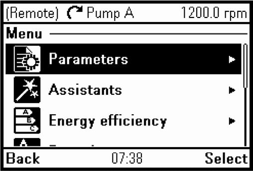 PARAMETERS GROUPS AND COMMON PARAMETER MODIFICATIONS Parameter Grouping Overview To view and edit parameters, from the home view select Menu > Parameters > Complete List.