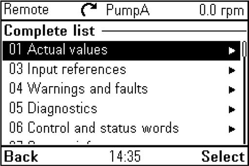 You can access the warning and fault history for diagnostic purposes. Group 05: Diagnostics.