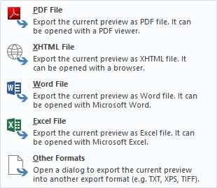 Chose PDF format. Modify the name of the file to be generated.