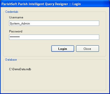 BUILD & SAVE QUERIES Log In Parish IQ (Intelligent Query) is a desktop application that connects to a web service, making your ParishSOFT data