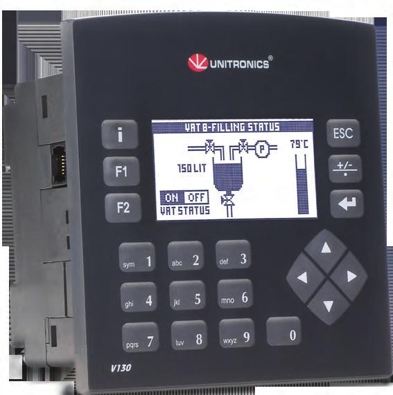 130 TM Palm-size, powerful PLC with built-in, black & white LCD 3.