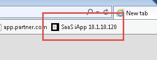 Test the SaaS iapp by clicking on the bookmark in your