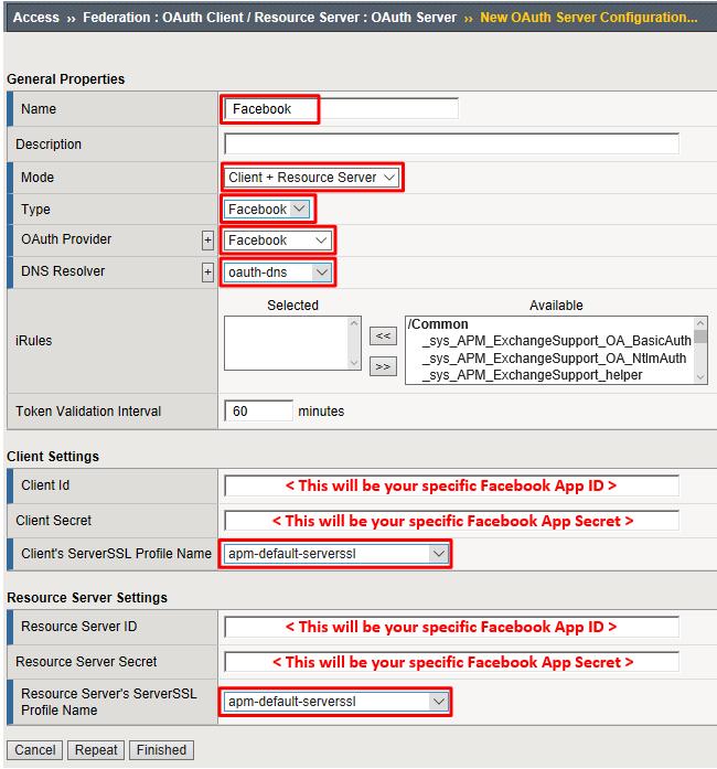 3. Configure the VPE for Facebook: Go to Access -> Profiles / Policies -> Access Profiles (Per Session Policies) and click