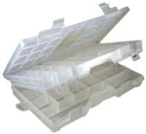 * Strong Latches * Contents Do Not Mix * Easy Viewing Clear Plastic MJ2079 DOUBLE DECKER ORGANIZER