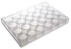Round Jars * Jars are 1 x 1" With Screw-on Lids * Entire Set Is Made Of Clear Plastic * Storage