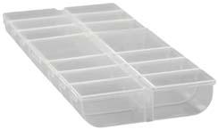 10 20 TJ8798 DIVIDED STORAGE BOX * 21 Color Coded Sections * Each Section Has A Lid * 8.