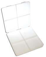 Bottom TJ8714 BOX WITH 14 COVERED SECTIONS * Each Section Has It's Own Lid * Clear Plastic -