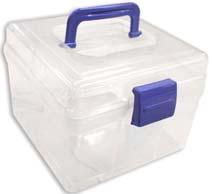 Divided Sections * Ideal For First Aid Items * 8.25"(L) X 8.25"(W) X 1.
