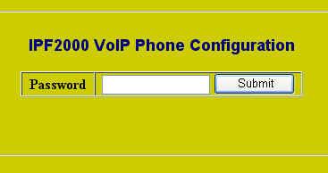 6. WEB Configuration IPF-2000 series VoIP Phone has an embedded Web server that will help user to configure VoIP Phone via Internet browser.