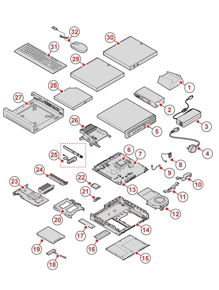 Some of the following parts are optional on some models. Figure 6.